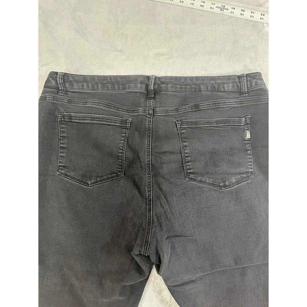 1822 Denim Womens Plus Size 24W Black Skinny Ankle Jeans Stretch Cropped Pants - Picture 8 of 10